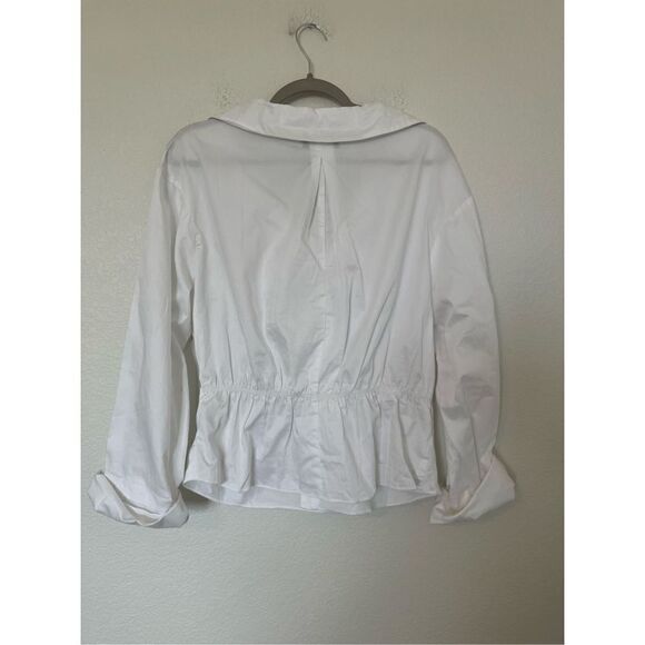 Modern Citizen Long Sleeve Twist Front Blouse in White NEW - Picture 6 of 8